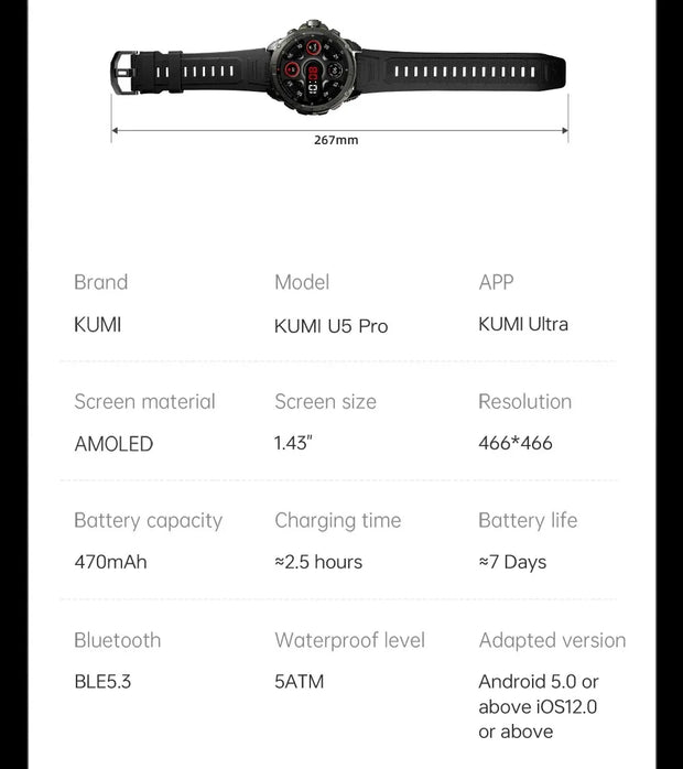 smartwatch with AMOLED display