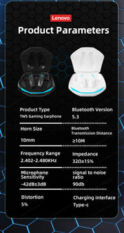 Bluetooth 5.3 gaming earbuds