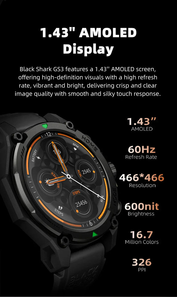 Black Shark GS3 smartwatch​