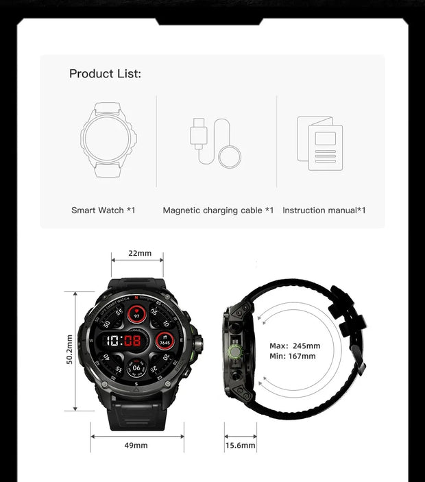smartwatch with AMOLED display