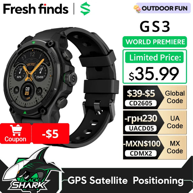 Black Shark GS3 smartwatch​