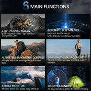 GPS smartwatch with AMOLED display
